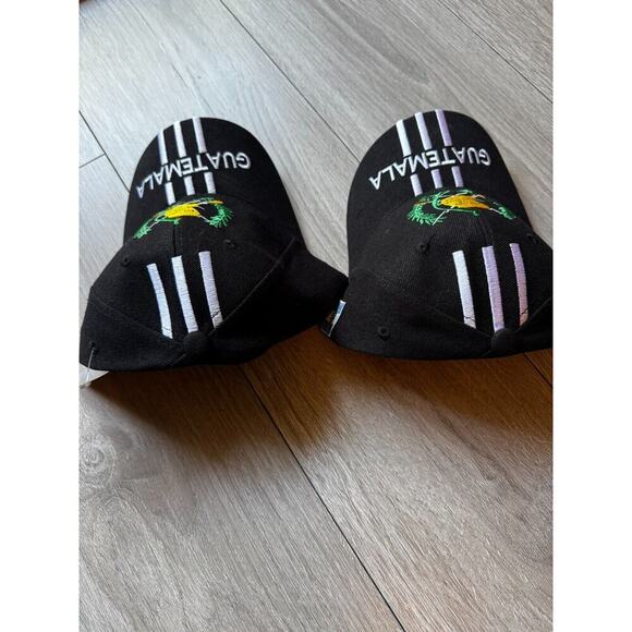 Two Guatemala Headwear Black Embroidered Adjustable Baseball Hat New With Tags - Picture 12 of 13